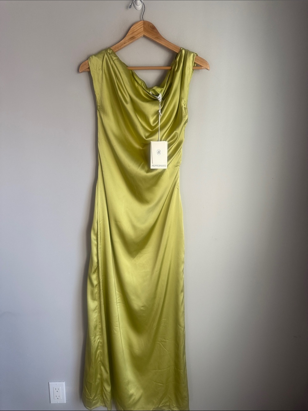 NEW Peppermayo Heart Of Glass Satin Maxi Dress 6 - Picture 3 of 12